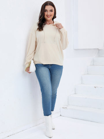 Woochic veste grande taille femme à capuche molleton polaire